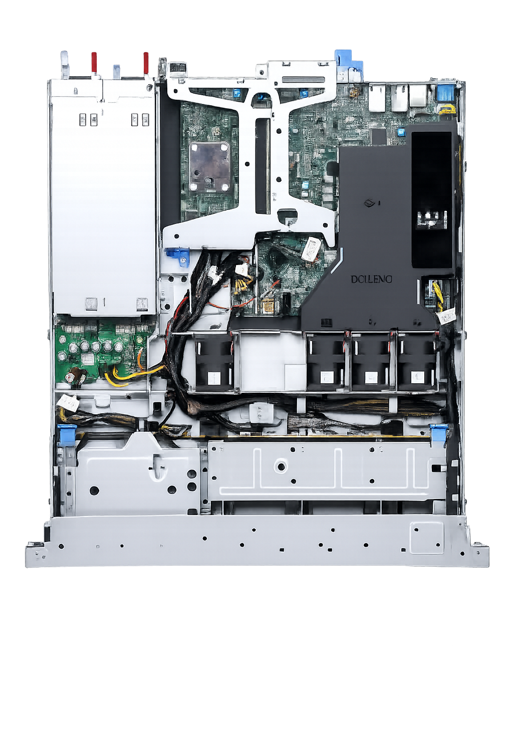 Photo of a Dell PowerEdge R340 pizza box server